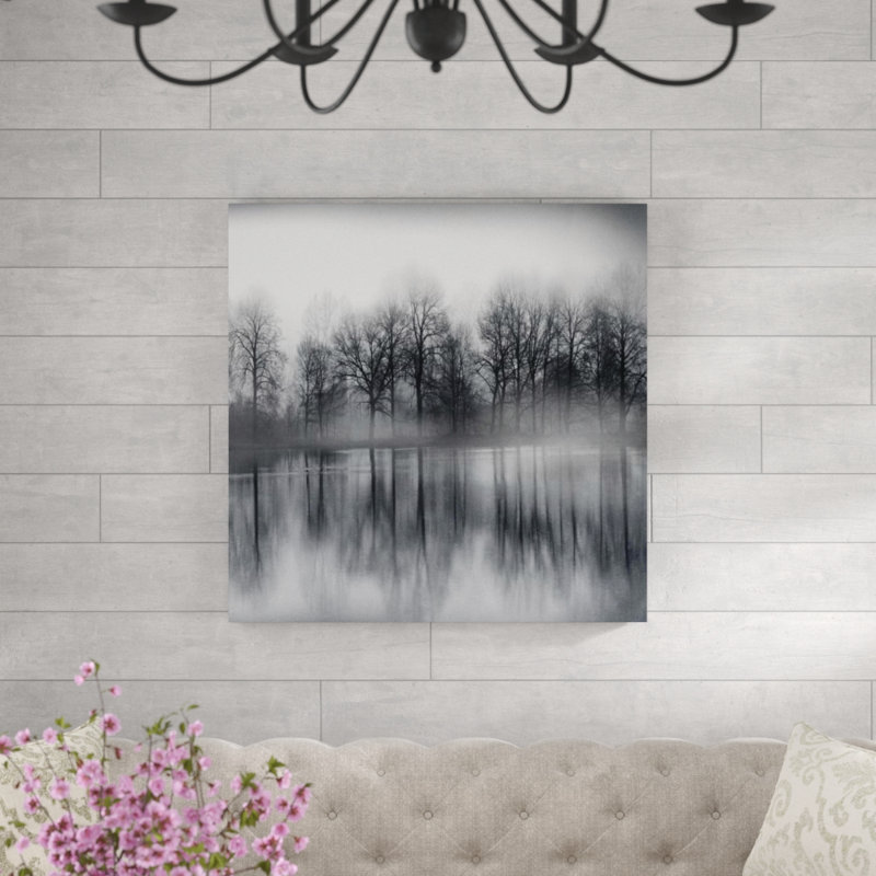 Mari Urasawa " Winter River II " by Mari Urasawa, Glass Coat, 36" H x 36" W x 1.5" D