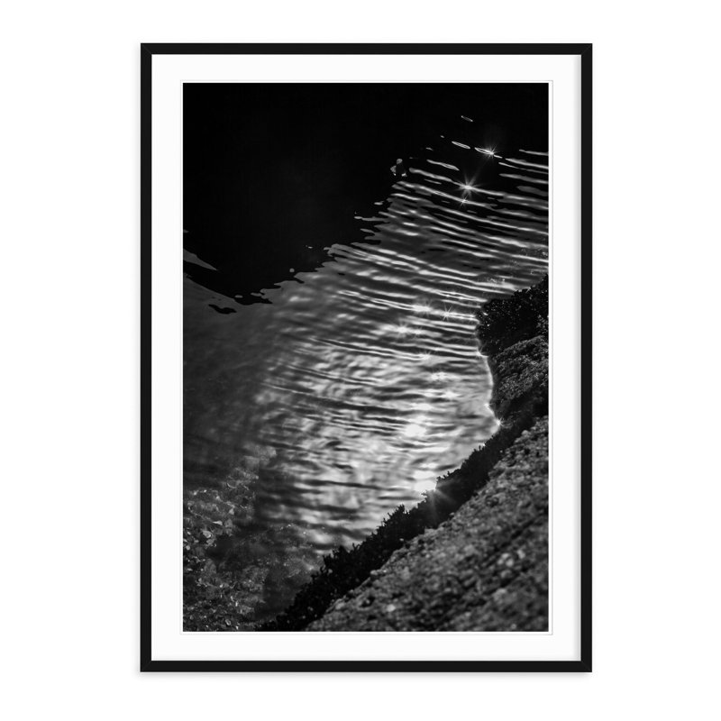 Tidal Pool Print, Black Framed, 40" H x 28.5" W
