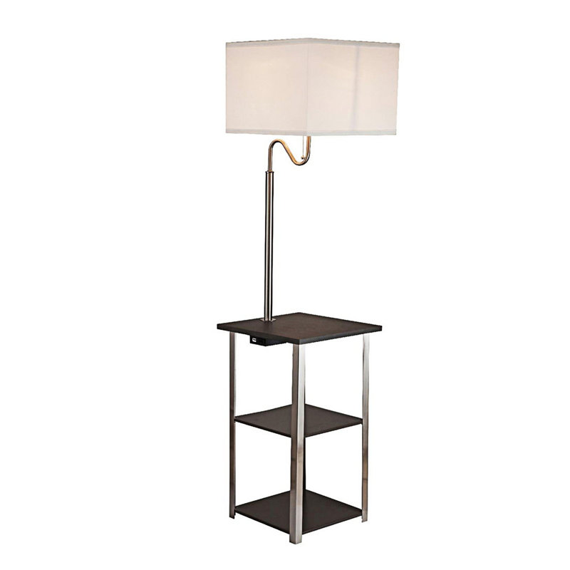 Convenient Side Table Floor Lamp With Charging And USB Port