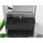 Pyramid 36" Wall Mounted Rectangular Solid Surface Bathroom Sink in Matte Finish - Black, With Faucet Hole