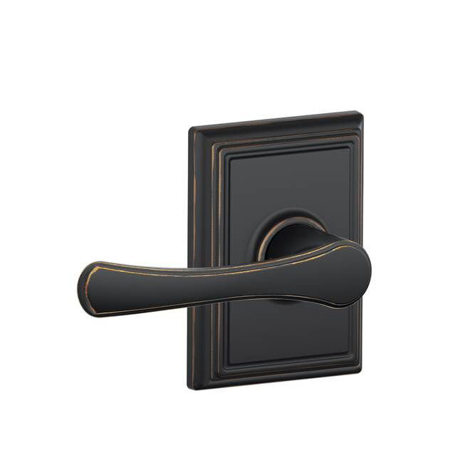 Addison Avila Passage Door Lever with Addison Rosette Schlage 