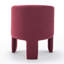 Chaise courbée en velours 29,13 po de hauteur-2142865527