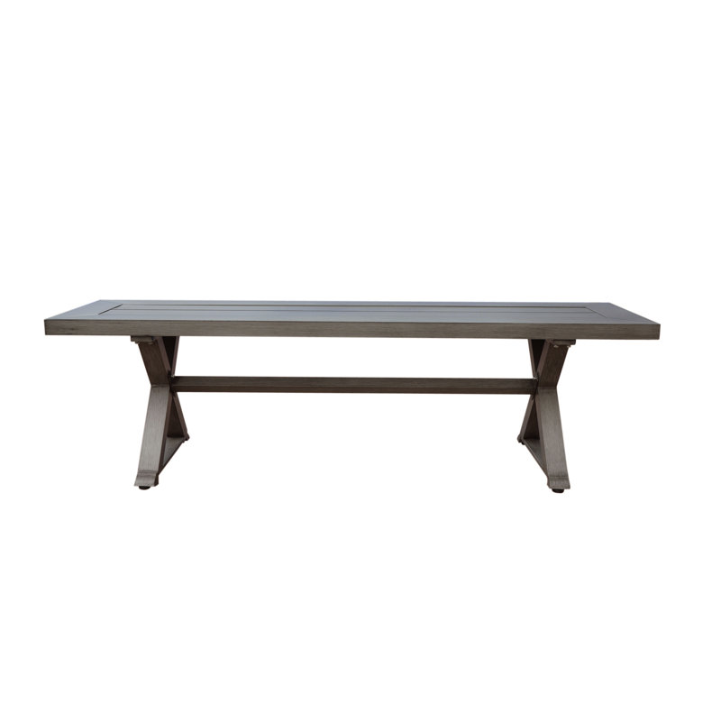 Outdoor Dining Bench, Dark Gray