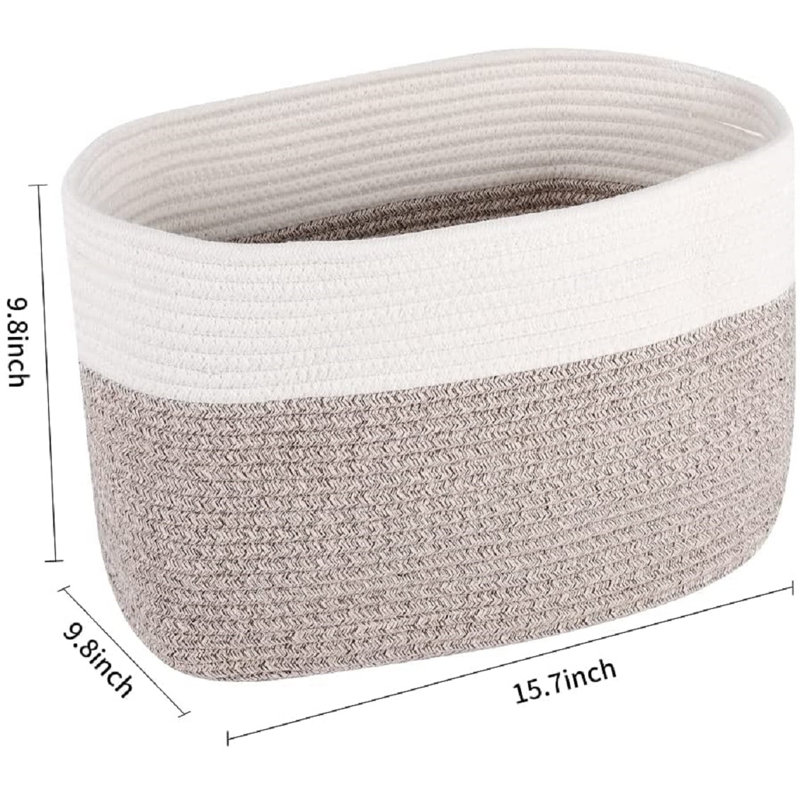 Andover Mills™ Baby & Kids Fabric Decorative Basket, Grey/White