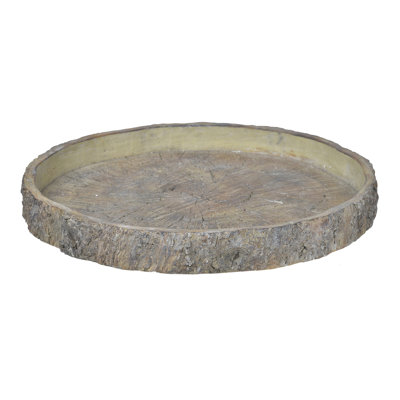 Plat rond en faux bois