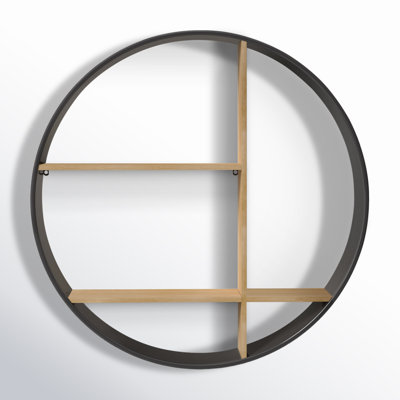 Jon 2 Tiered Circle Round Wall Shelf