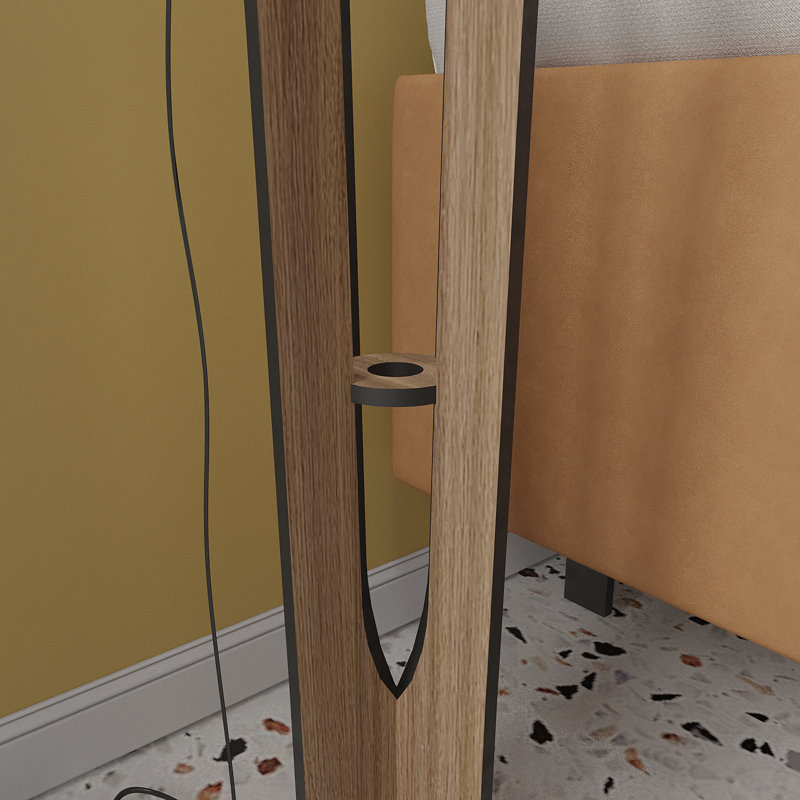 Dacee 135cm Cerused/Limed Column Floor Lamp