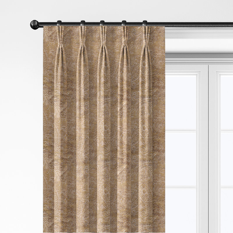 Ensemble de 2 rideaux Henley Wheat Pinch Pleat, 20 x 108