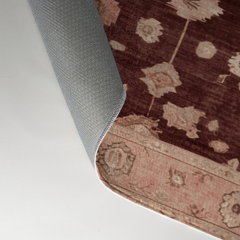 Tapis intérieur et extérieur brun Overdyed, Rectangle 5 pi x 7 pi