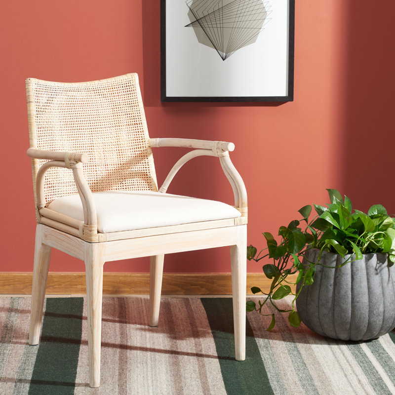 Fauteuil en coton 21,5 po Bungalo, White Cotton, White Wash
