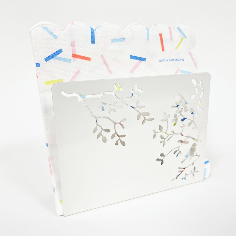  Porte-serviettes de table Songbird pour la maison, Blanc