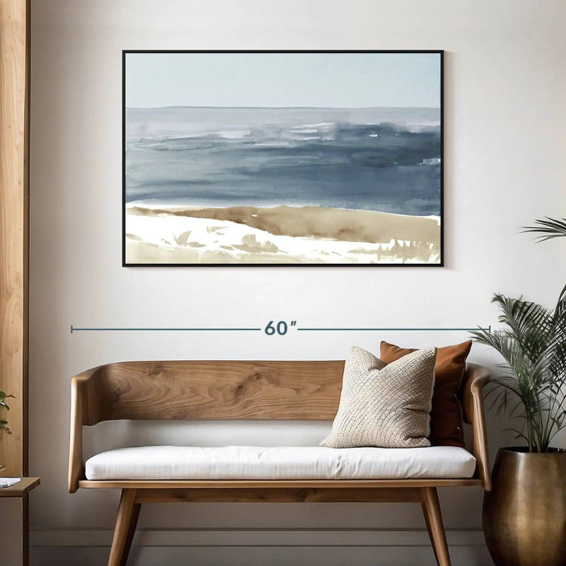 Soft Coastlines I, 46" X 31", Floating Frame Black