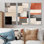 «Earthy Abstraction Cubist Modernism Beige Brown», ensemble de salon d'art mural abstrait