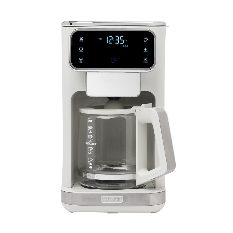 Cafetière numérique chaude et glacée HADEN, Ivoire / chrome