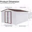 Abri de jardin en métal 12 pi x 10 pi-121341540-121341546