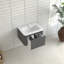 Armoire de salle de bain murale 24 po avec lavabo flottant à tiroir avec lavabo intégré en céramique blanche-1720130448