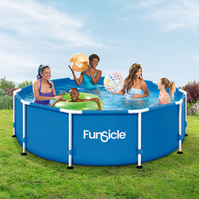 Ensemble de piscine hors-terre à cadre rond 10 pi x 30 po Funsicle, 10 pi x 30 po, FiltraBoost Pump