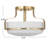 Oumy Chatsworth - Etched Opal Glass and Metal Semi-Flush Mount Ceiling Light