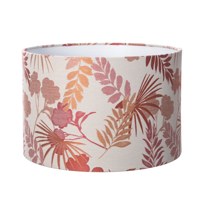 Werner Drum Pendant Shade ( Screw On ), 35cm H x 35cm W x 35cm D, Orange/Pink