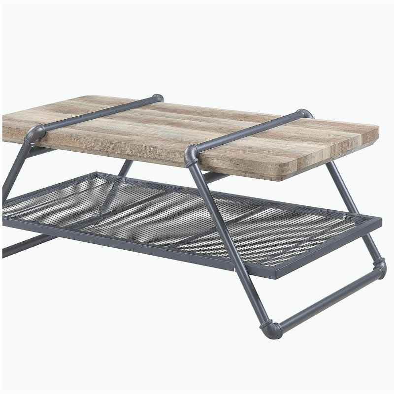 Table basse en chêne et 1 tablette