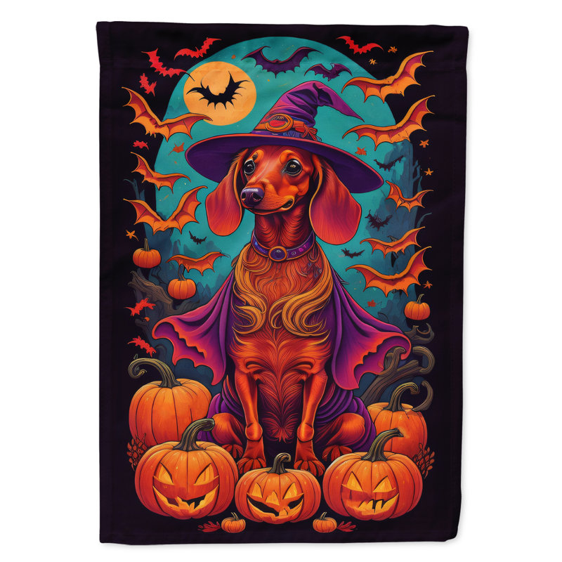 Drapeau de jardin d'Halloween en polyester Jaleaha, 15,5 po x 11,25 po