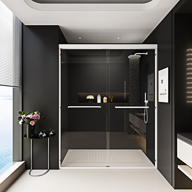 Semi-Frameless Double Sliding Shower Door