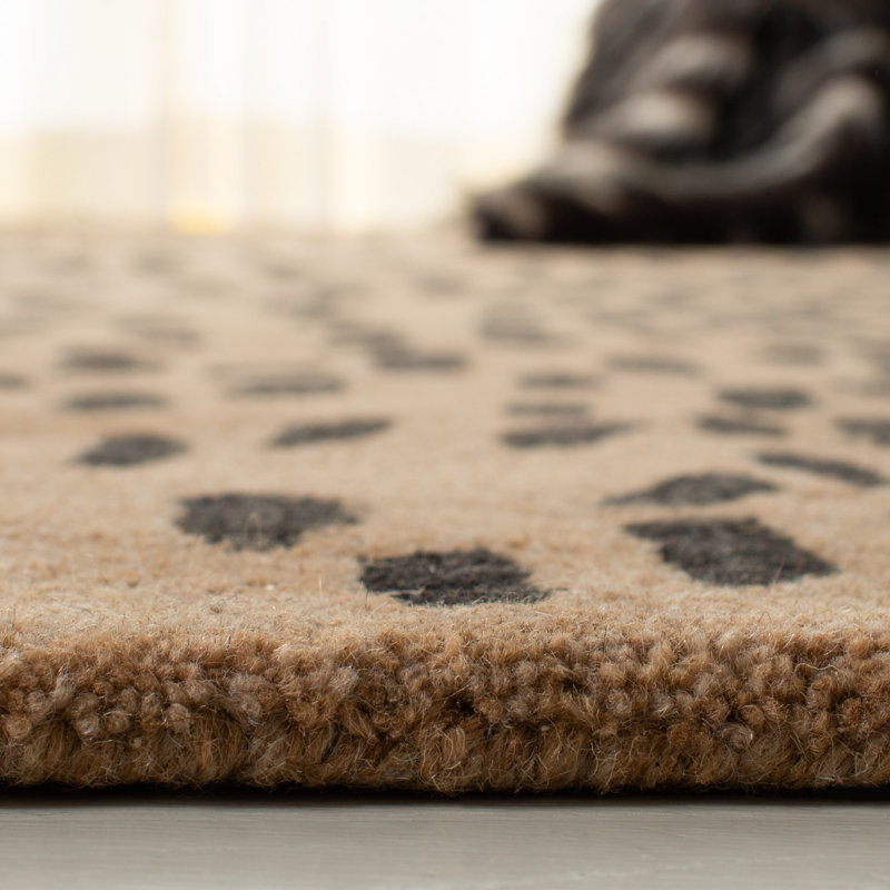 Tapis beige / brun en laine touffeté à la main Breanna, Rectangle 2 pi x 3 pi
