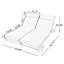 Structure de chaise longue inclinable d'extérieur avec coussins, teck clair et crème