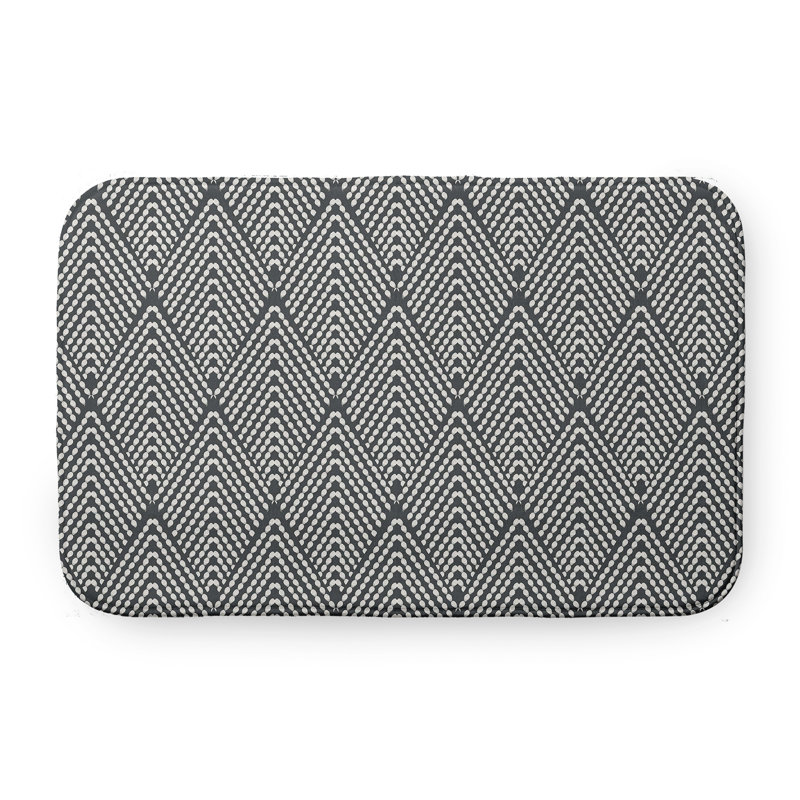 Tapis de bain GGG, L 21 po x L 34 po, Gris
