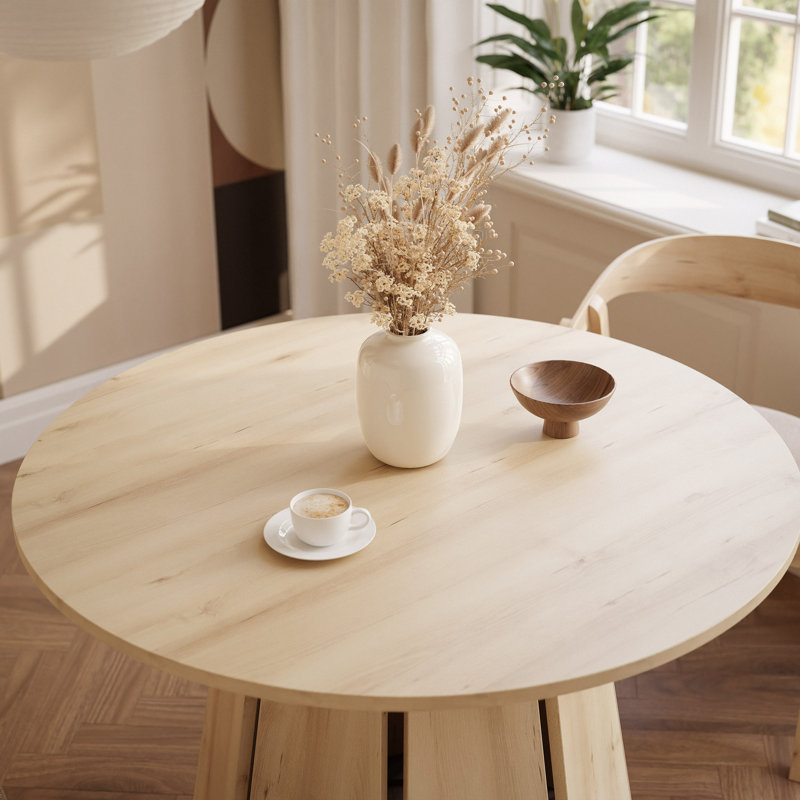 Round Dining Table, Natural