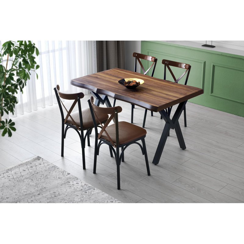Abbi Rectangular Dining Table, Brown