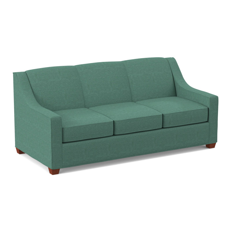 Phillips Square Arm Sofa with Reversible Cushions, Antic Lagoon, BM Cherry, 34.5" H x 76" W x 36" D
