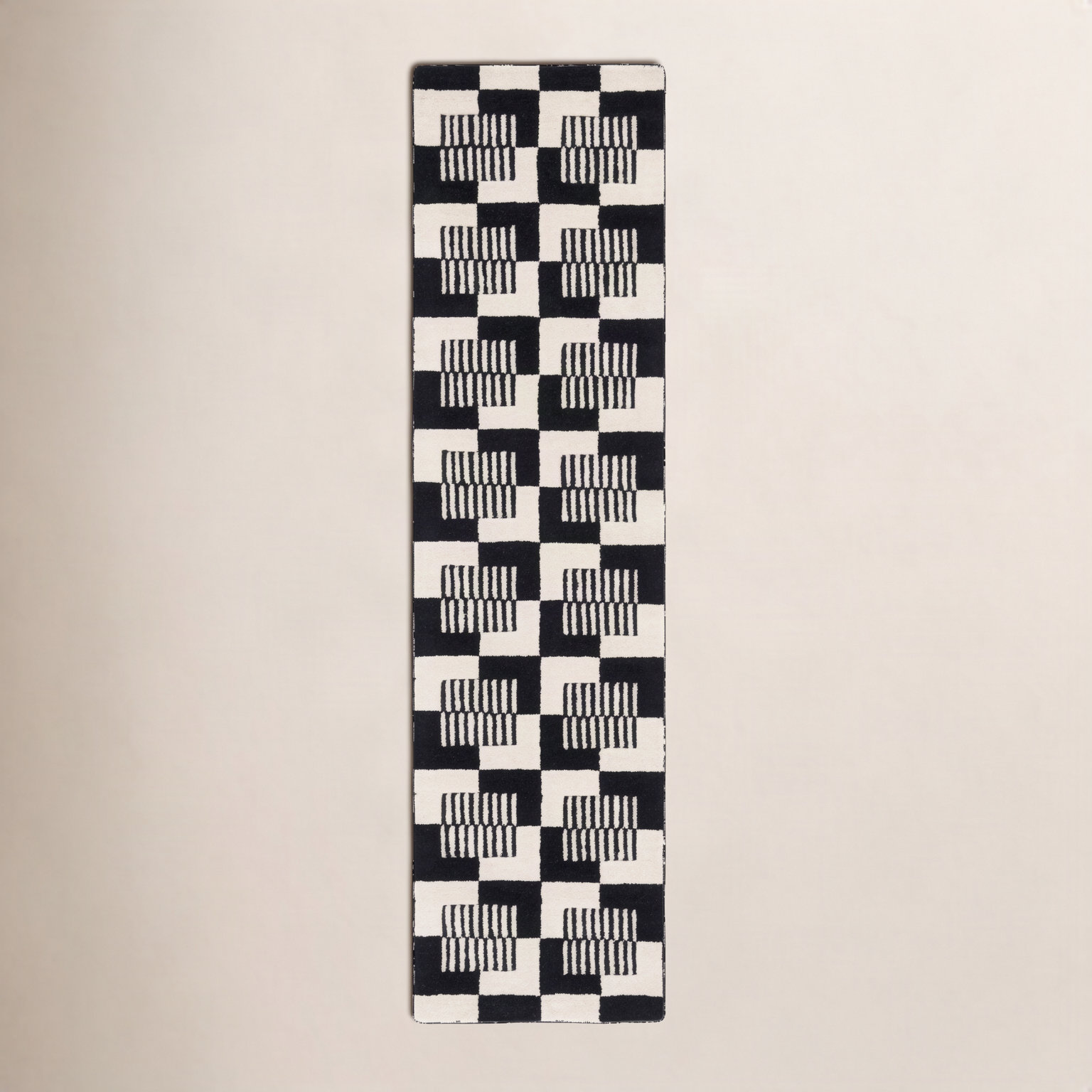 Harton Hand-Tufted Geometric Rug, Runner 2'3" x 9'