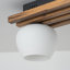 Plafonnier encastré en bois à 3 lumières