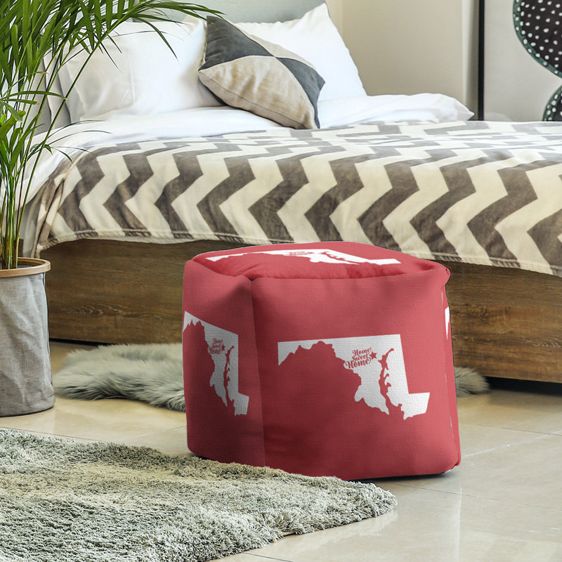 Repose-pieds à cubes baltimore the home, Rouge