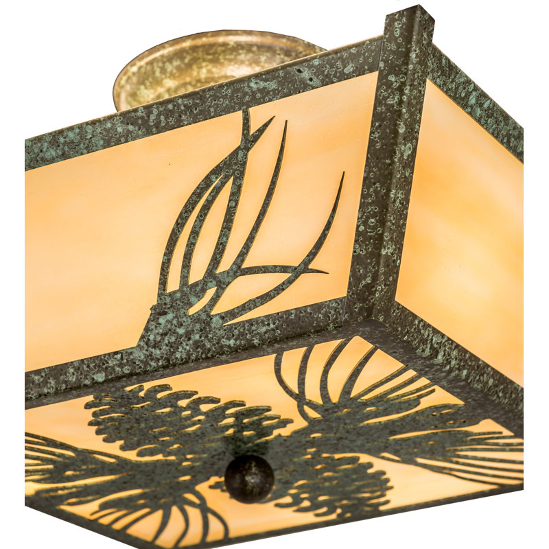 Plafonnier semi-encastré géométrique 3 lumières 21,75 po unique Wyncote