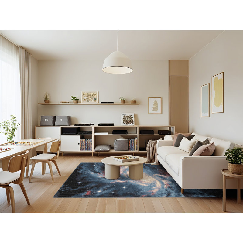 Tapis mauve lavable à la machine, Rectangle 7 pi x 9 pi