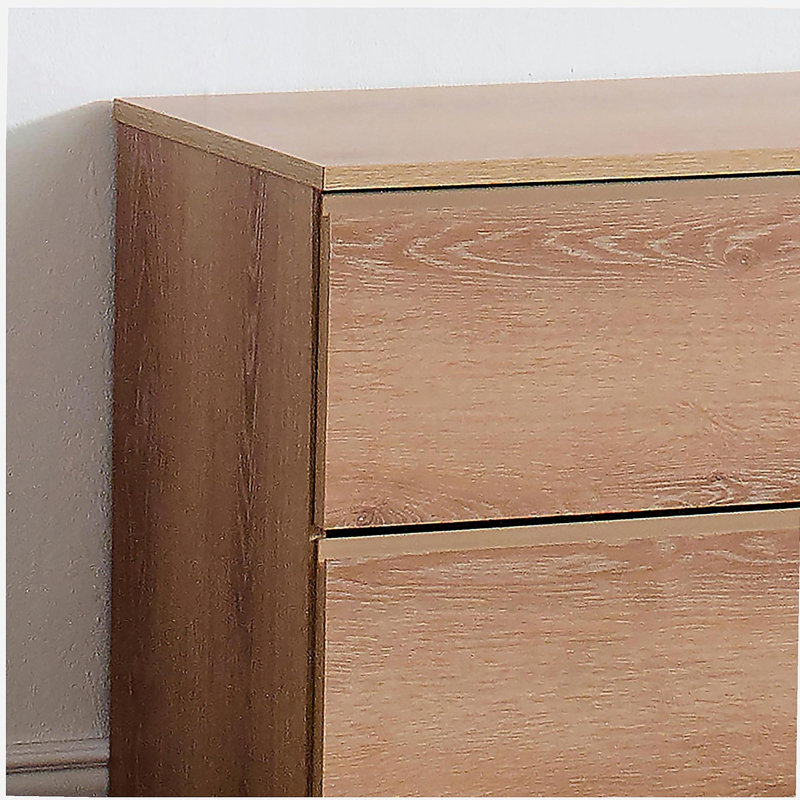 Devi Oak Wood Closet System, Oak