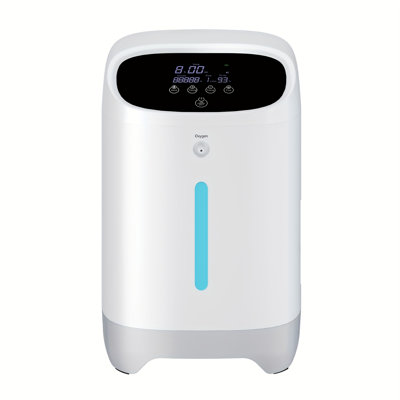 1-7L Adjustable Oxygen Concentrator, High Purity 33-93% Portable Oxygen Generator , Low Noise Home Oxygen Supply Machine with Full Accessories