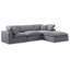 Kirstey Velvet L-Shaped Sectional Reversible-87141383