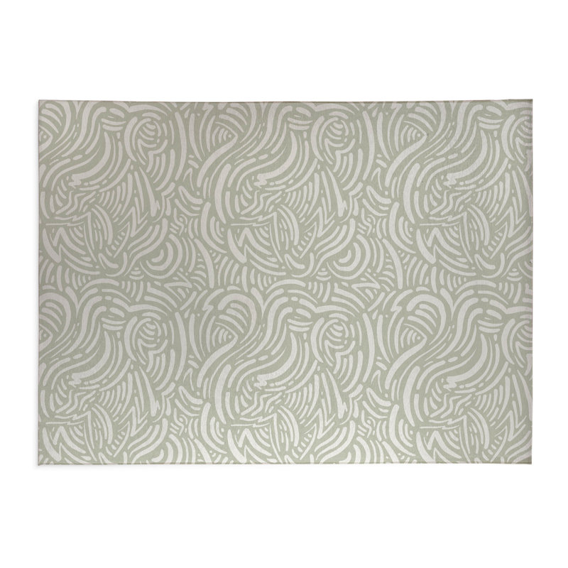 Tapis de bureau Cozy Swirl, L 3 pi x L 2 pi, Vert clair