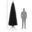 Arbre de Noël 6 pi avec sapin de Noël artificiel non éclairé avec branches réalistes, sapin de Noël avec 618 pointes, noir-107091509