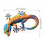 Décoration murale d'intérieur en métal 18 po Burano Gecko - bleu-128846756