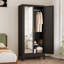 Armoire-penderie autoportante en métal avec tringle et miroir-125765027