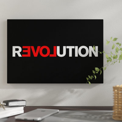 « revolution », art textuel sur toile
