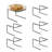 6PCS Black Metal U-Shapeed Pizza Stands Or Food Display Riser Stands