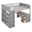 Lit mezzanine avec échelle, tablettes et bureau-670802417-670802412