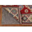 Tapis oriental géométrique rouge Kazak 5