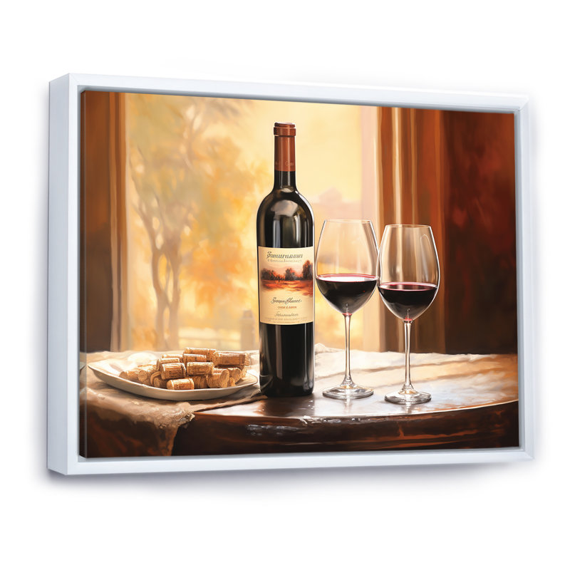 Nebbiolo Nuance II sur toile, Cadre flottant blanc, H 12 po x l 20 po x P 1 po