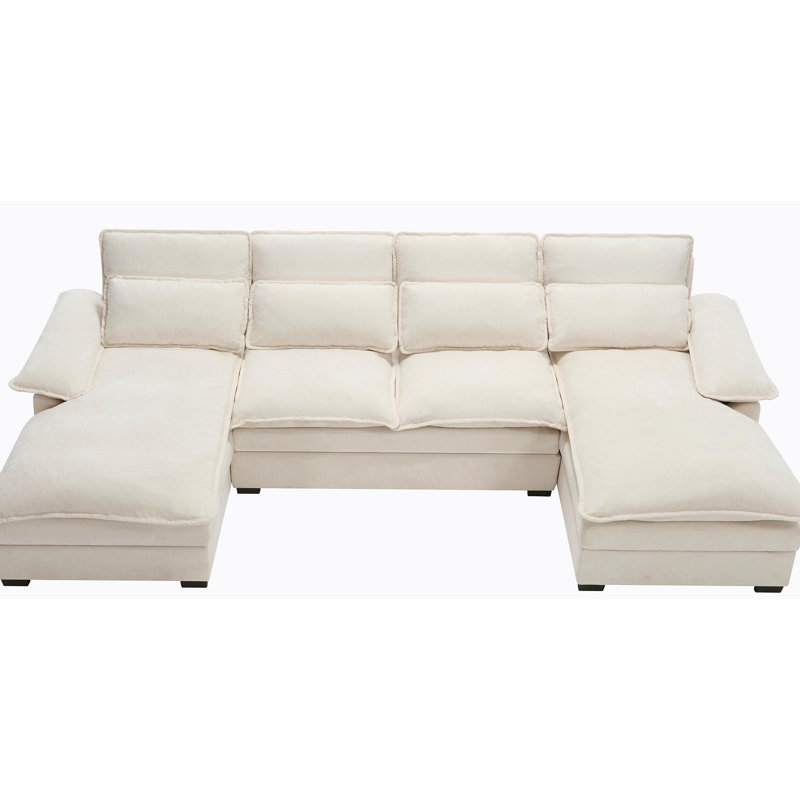 Canapé modulaire 3 pièces Tamaryn, Polyester beige